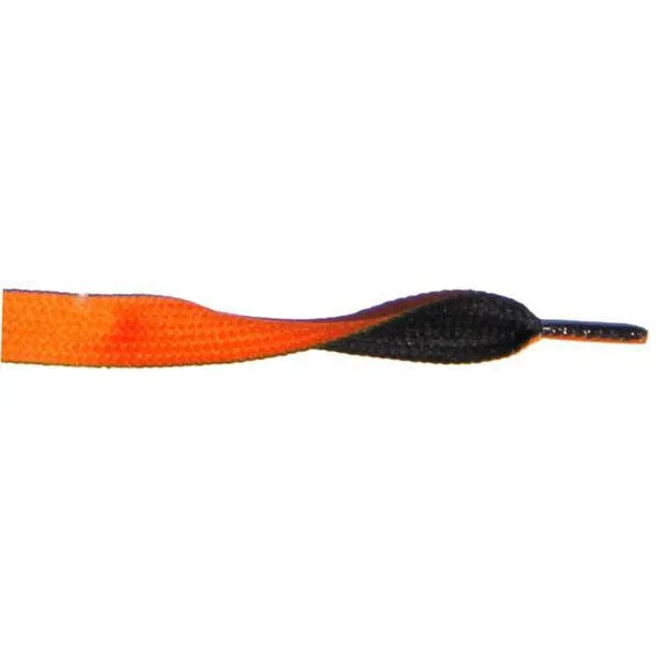 Printed 3/8" Flat Laces - Orange/Black (1 Pair Pack) Shoelaces