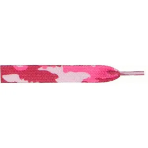 Printed 3/8" Flat Laces - Pink Camouflage (1 Pair Pack) Shoelaces