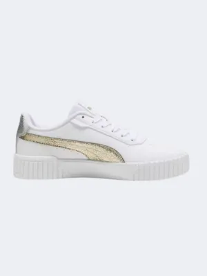 Puma Carina 2 Metallic Shine Women Lifestyle Shoes White/Gold/Silver