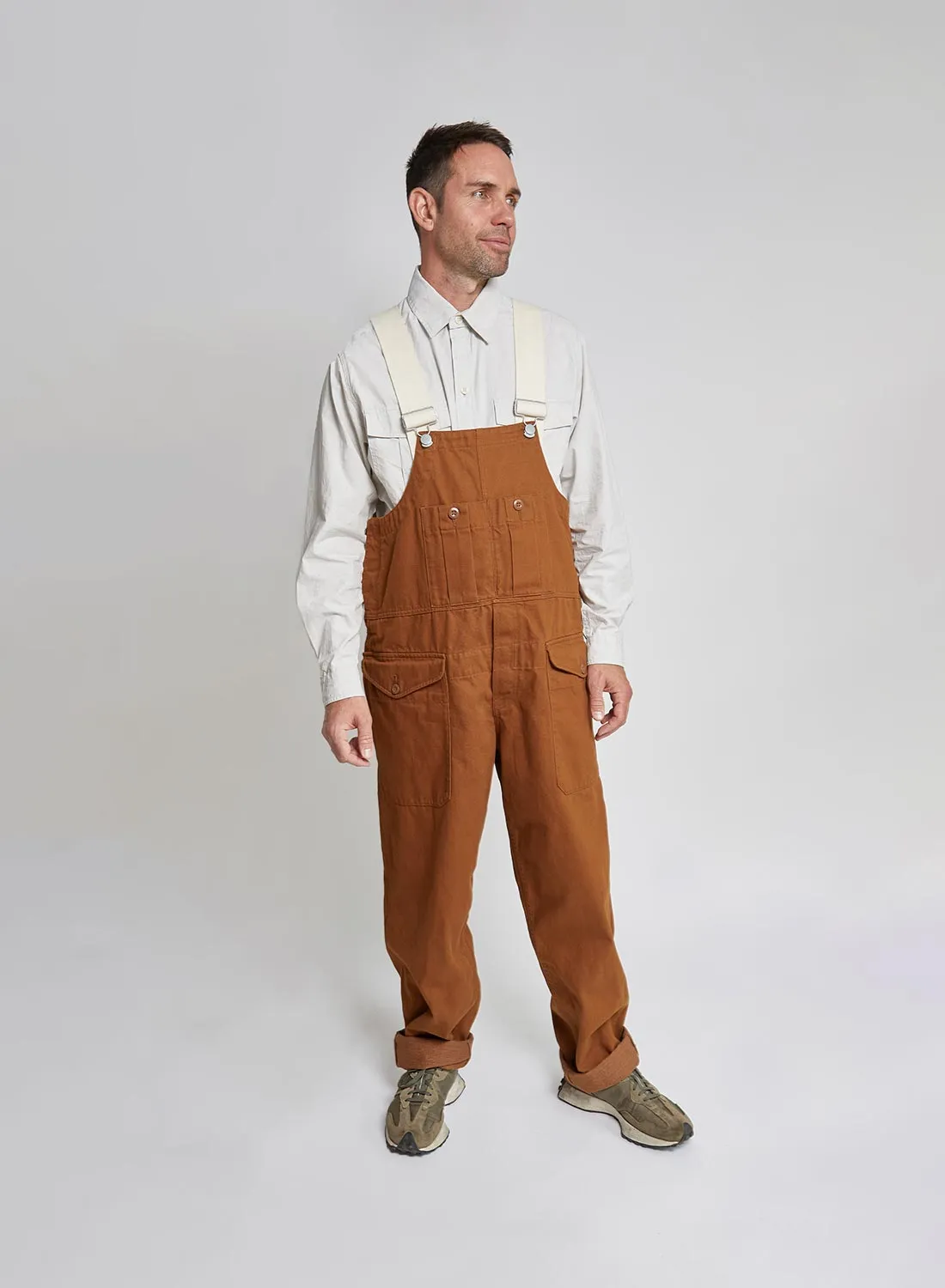 Railway Dungaree Heavy Cotton in Brown