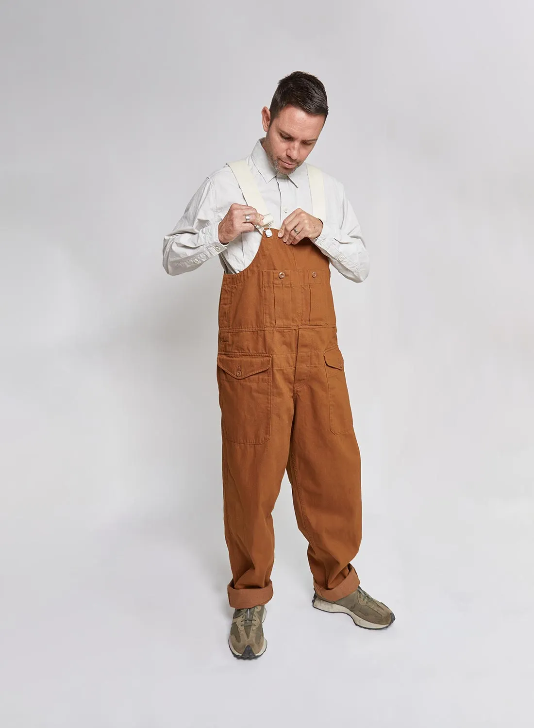 Railway Dungaree Heavy Cotton in Brown