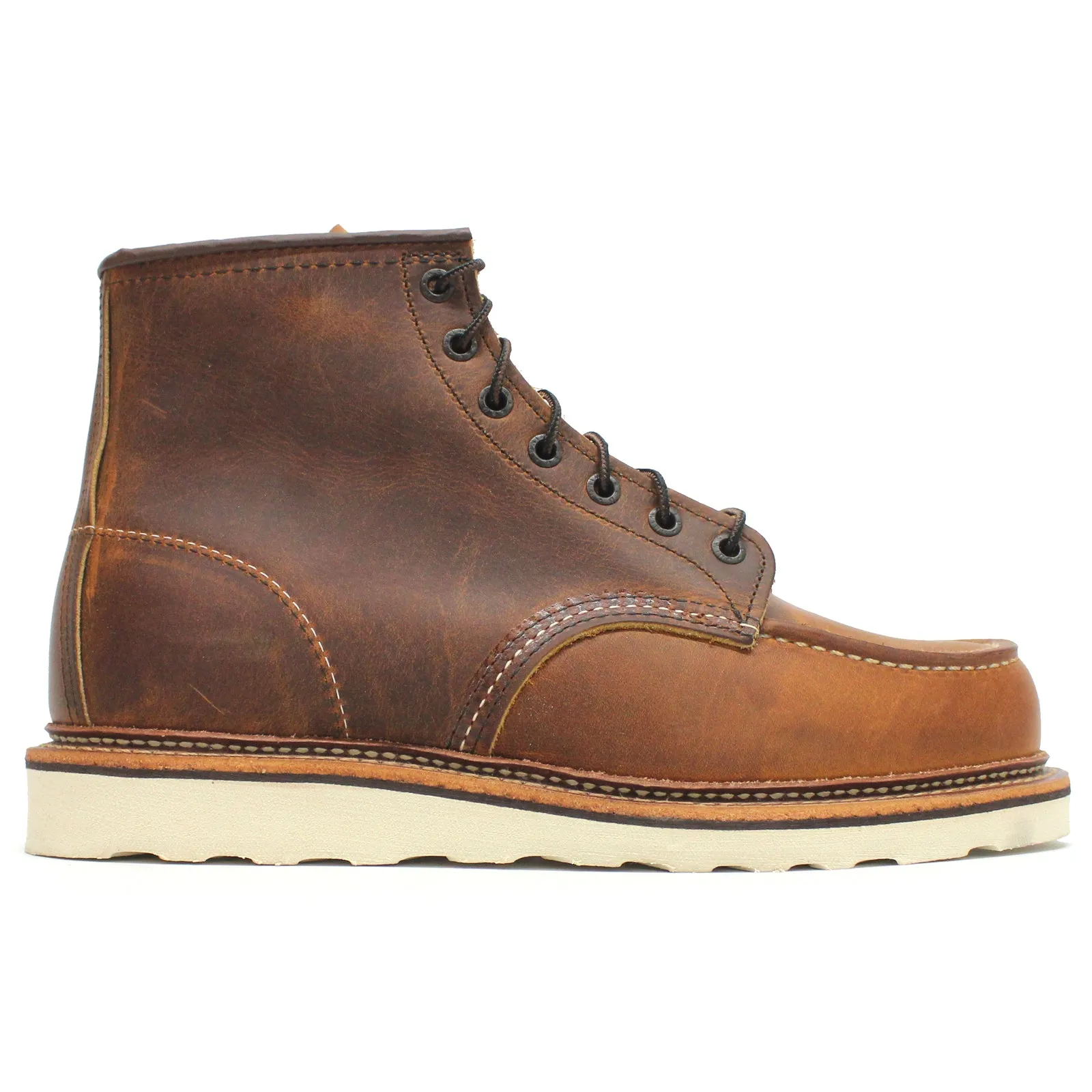 Red Wing Mens Boots 6 Inch Classic Moc Lace-Up Ankle Goodyear-Welt Leather - UK 7