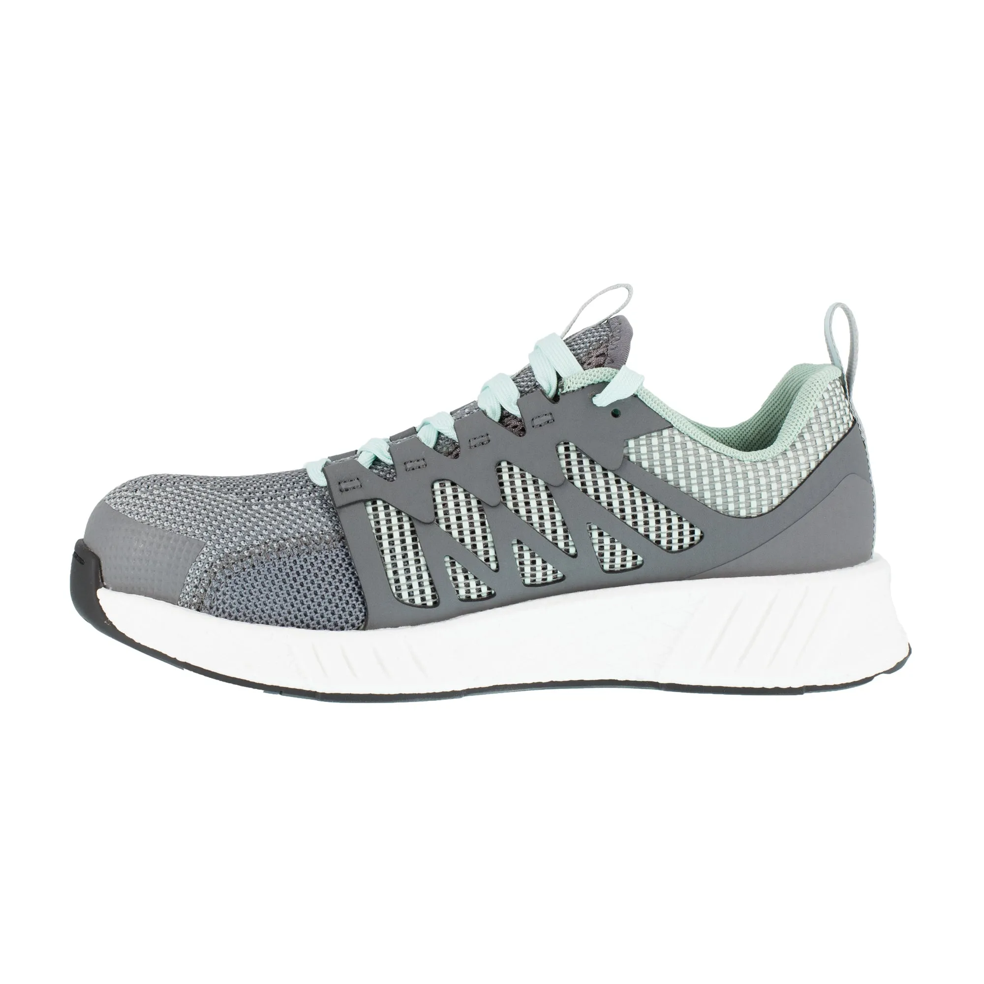 Reebok Womens Grey/Mint Green Textile Oxfords Fusion Flexweave Work CT