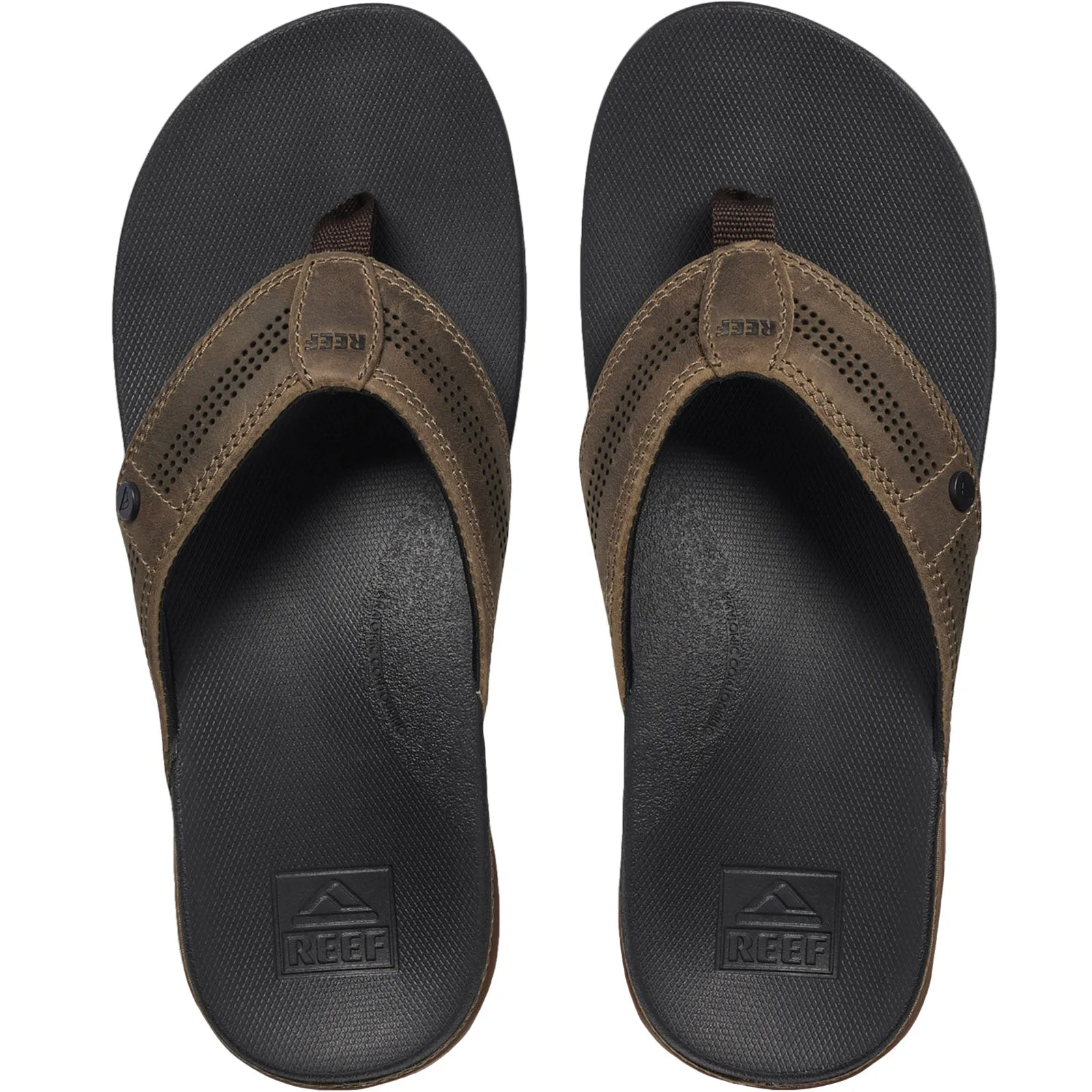 Reef Mens Cushion Lux Leather Flip Flops