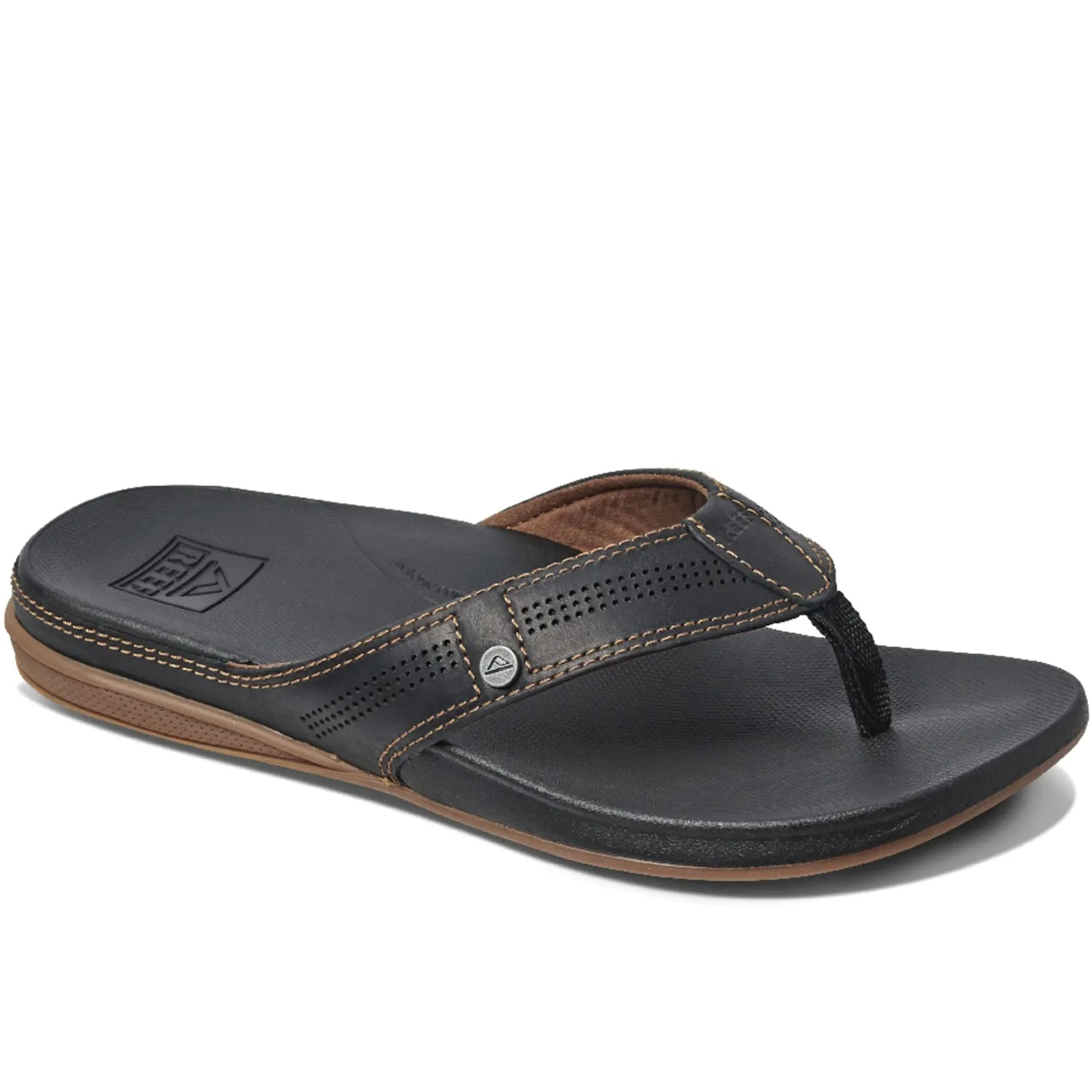 Reef Mens Cushion Lux Leather Flip Flops