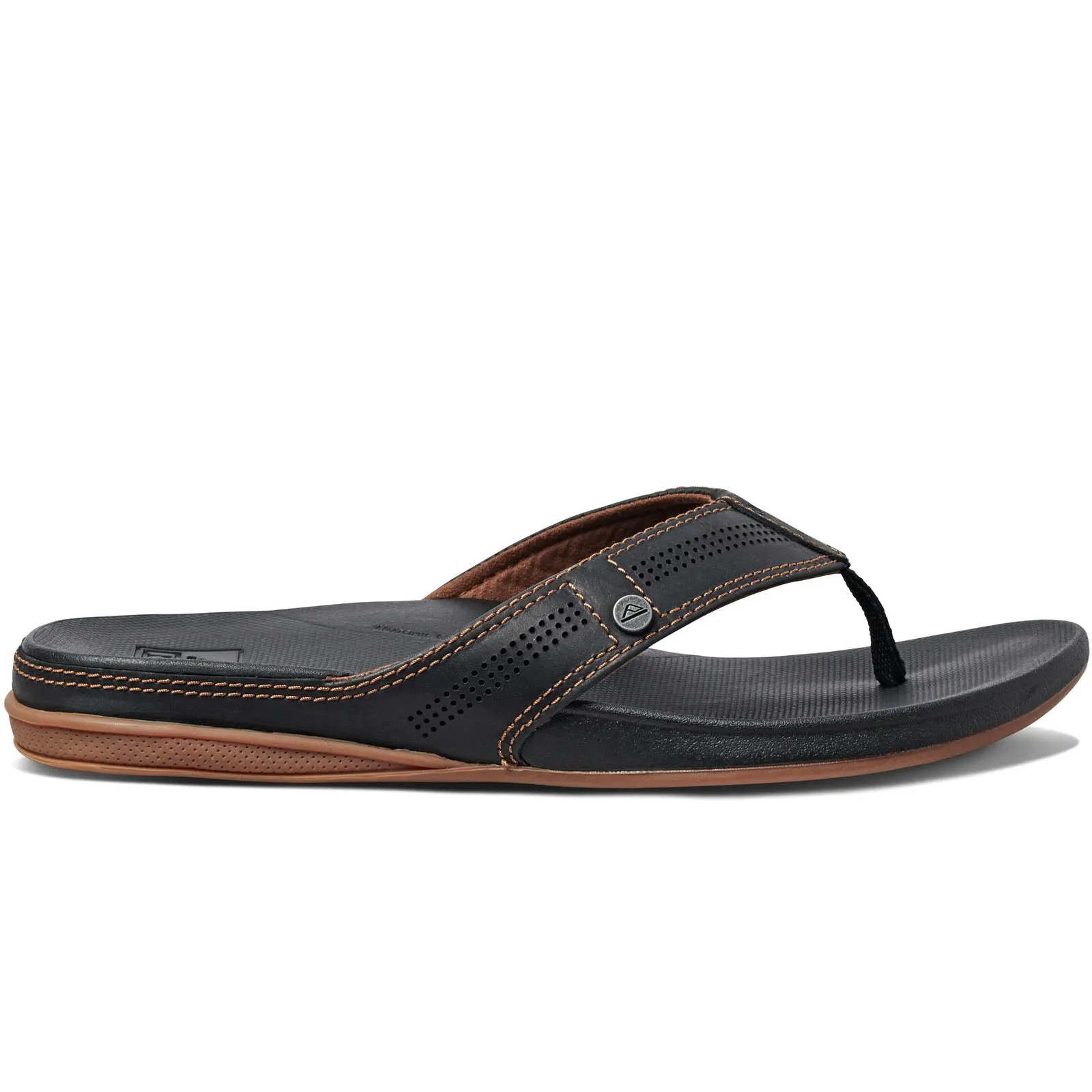 Reef Mens Cushion Lux Leather Flip Flops