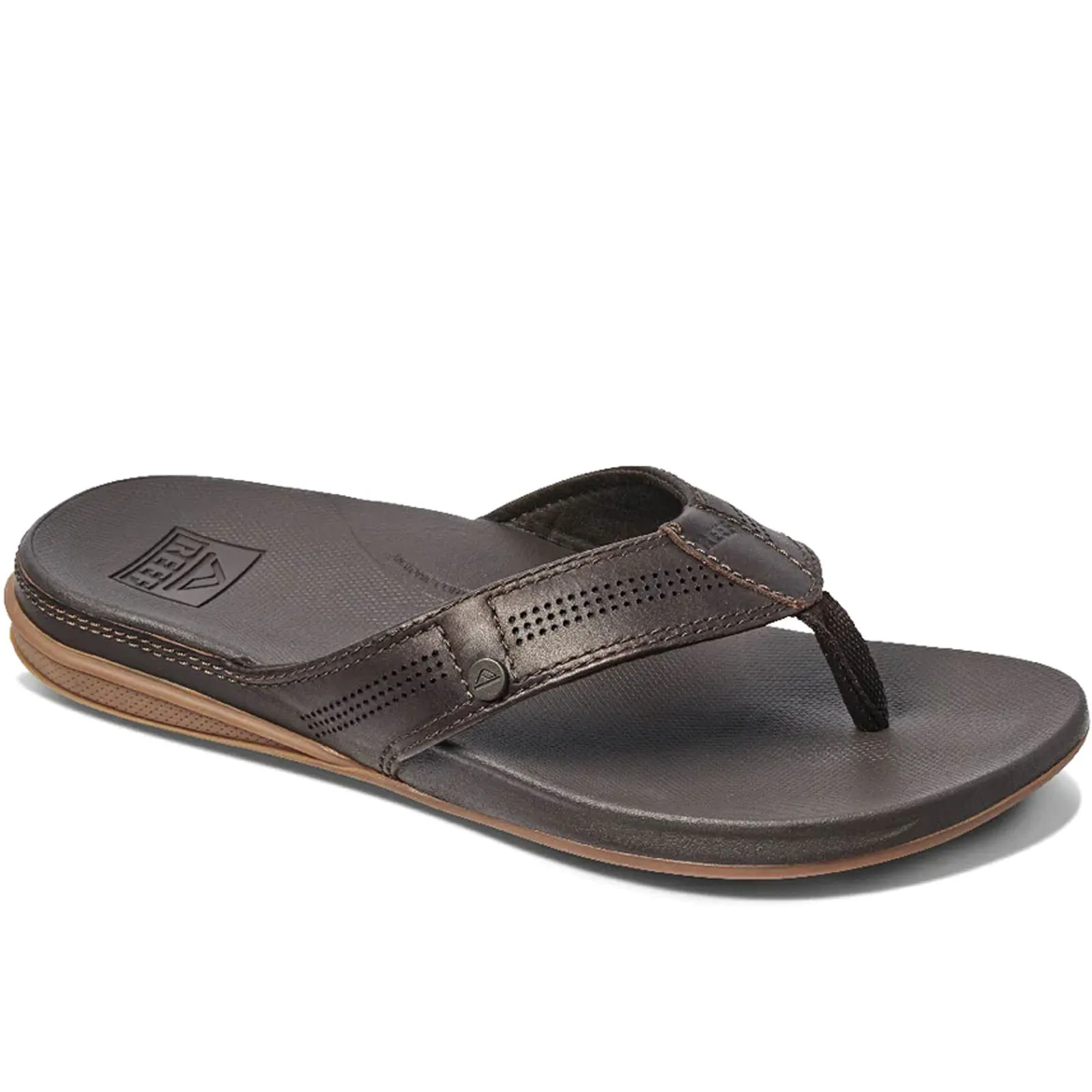 Reef Mens Cushion Lux Leather Flip Flops