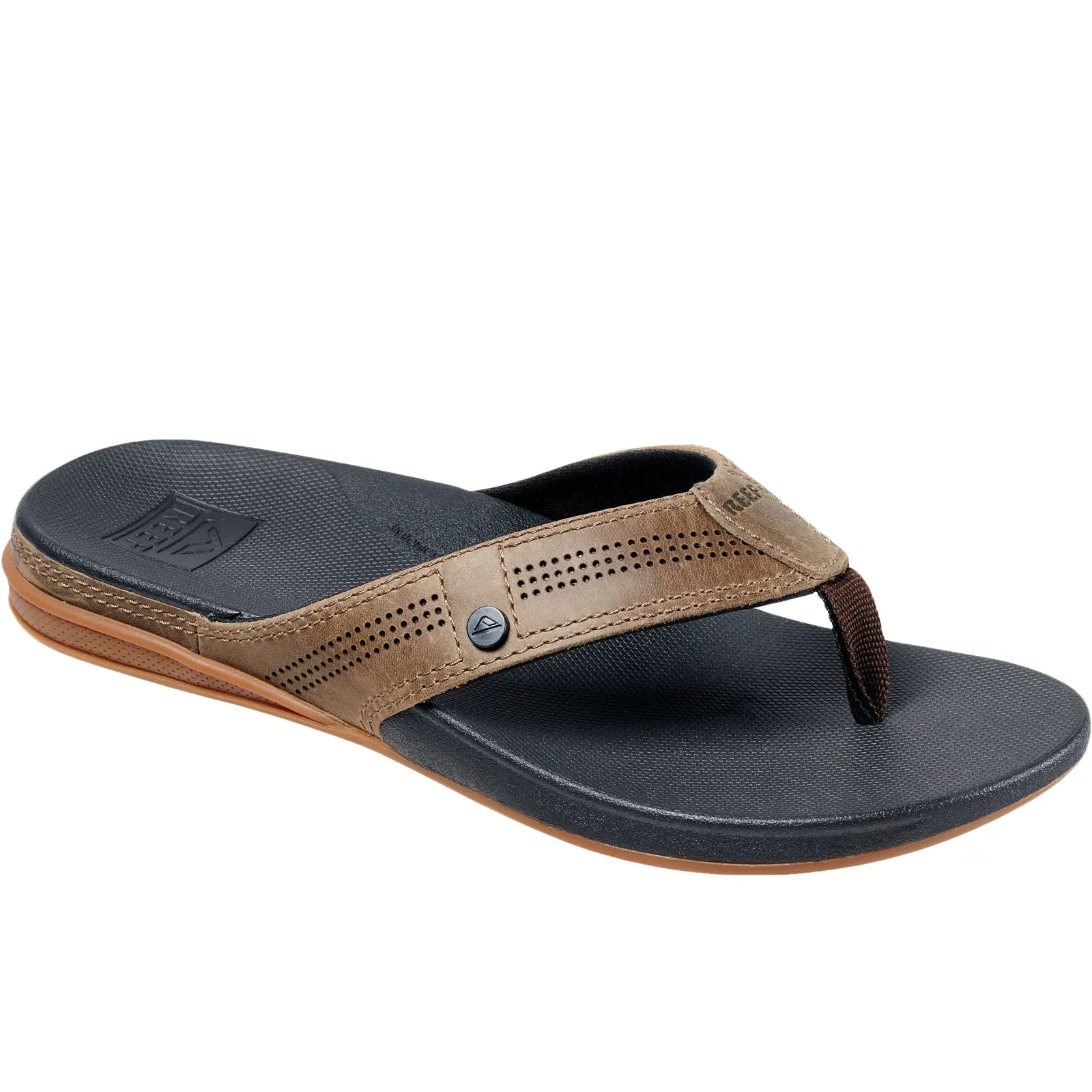 Reef Mens Cushion Lux Leather Flip Flops