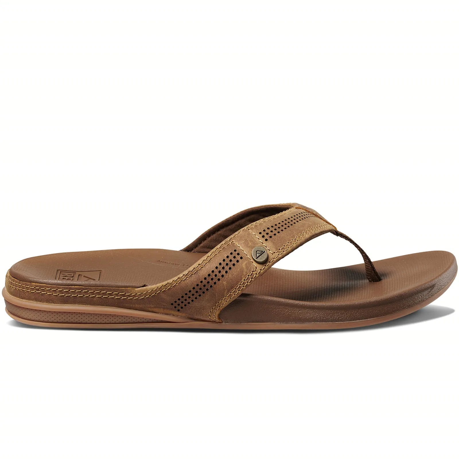 Reef Mens Cushion Lux Leather Flip Flops