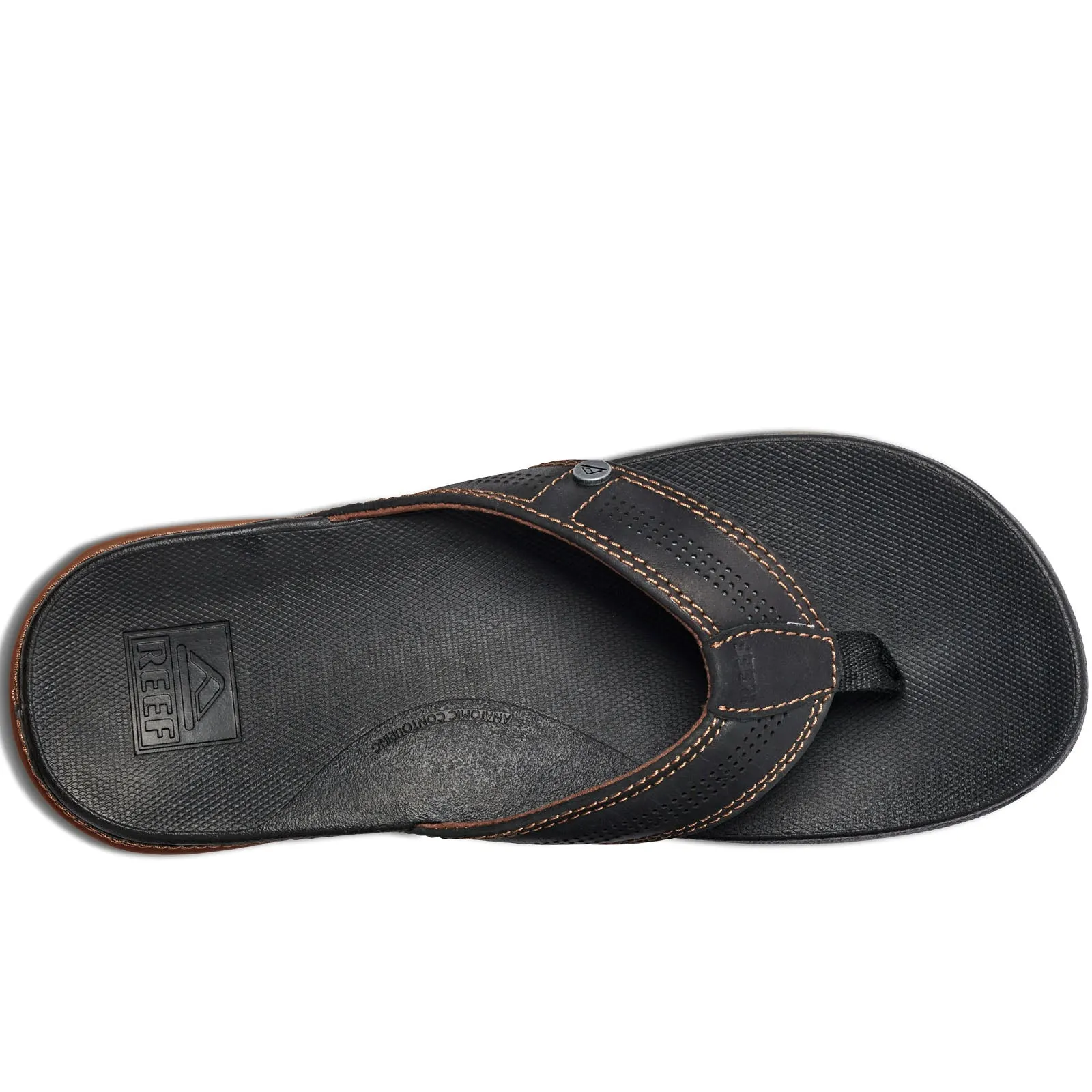 Reef Mens Cushion Lux Leather Flip Flops