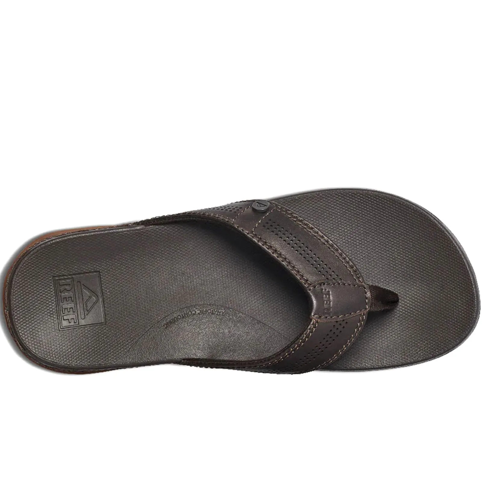 Reef Mens Cushion Lux Leather Flip Flops