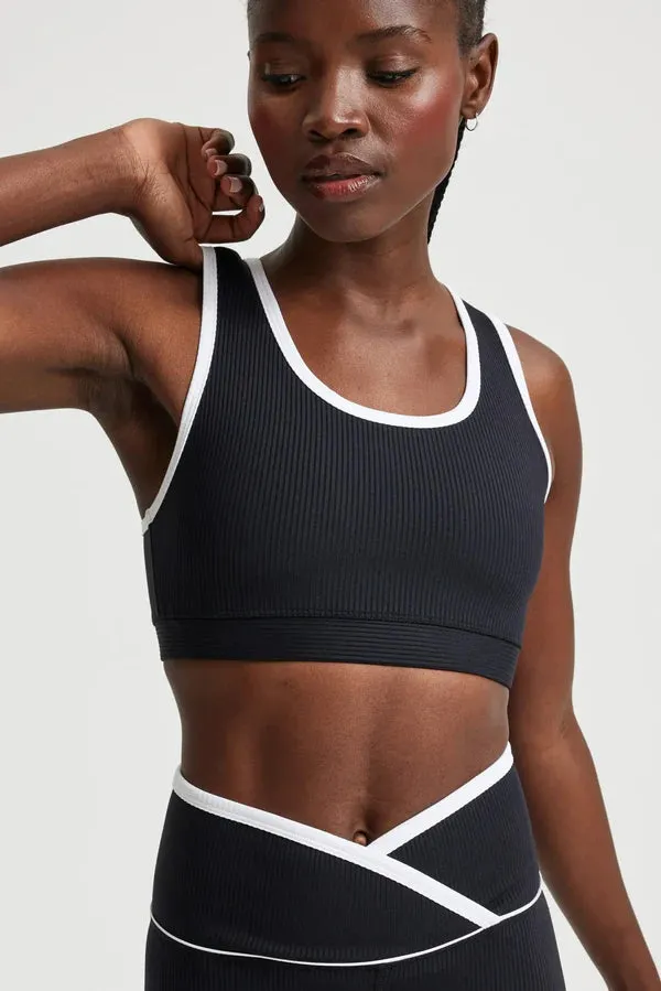 Ribbed Two Tone Gym Bra