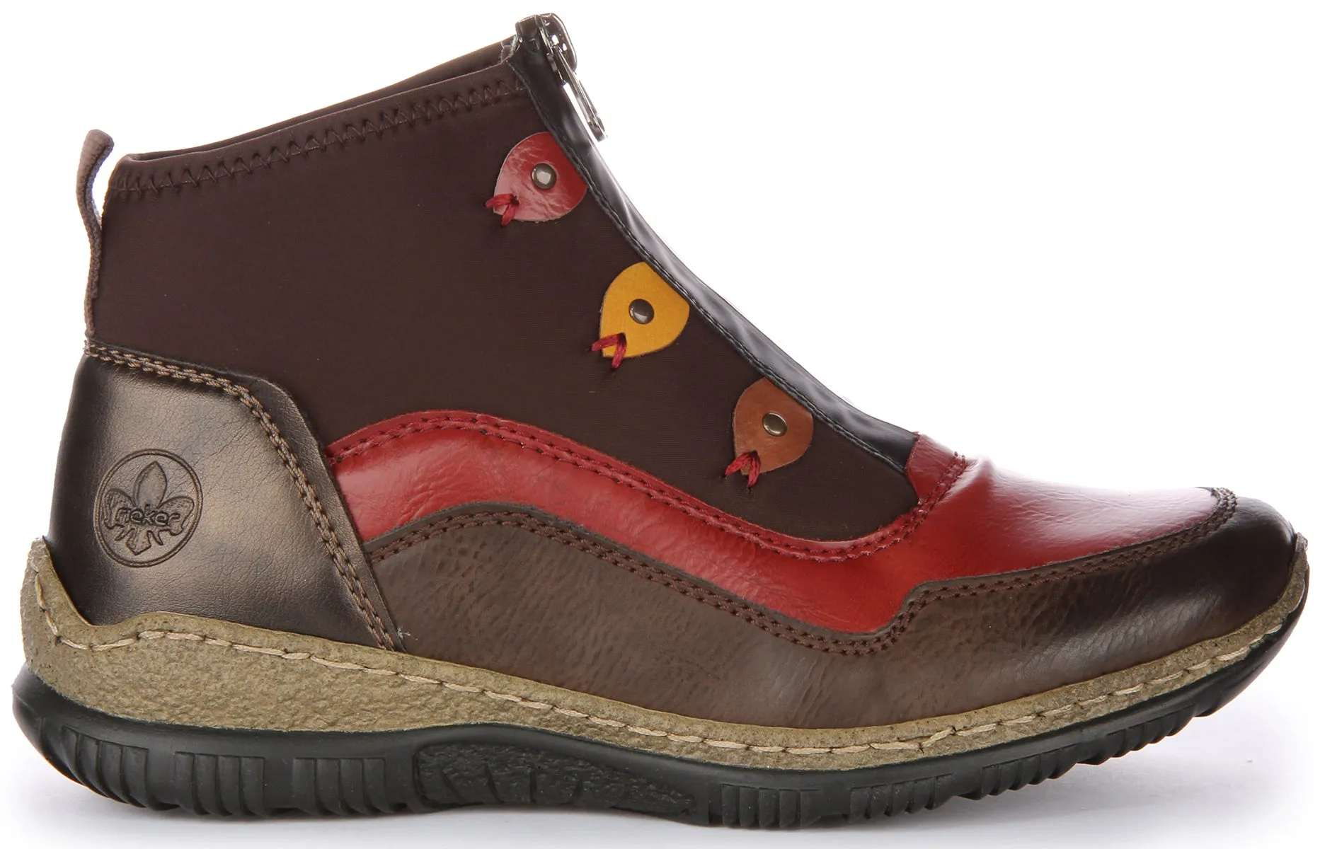 Rieker N3277-25 In Brown Red Li For Women