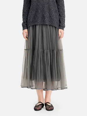 Romantic Flowy Tulle Skirt