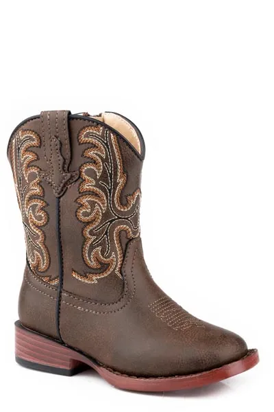 Roper Toddler Patrick Western Boot in Brown