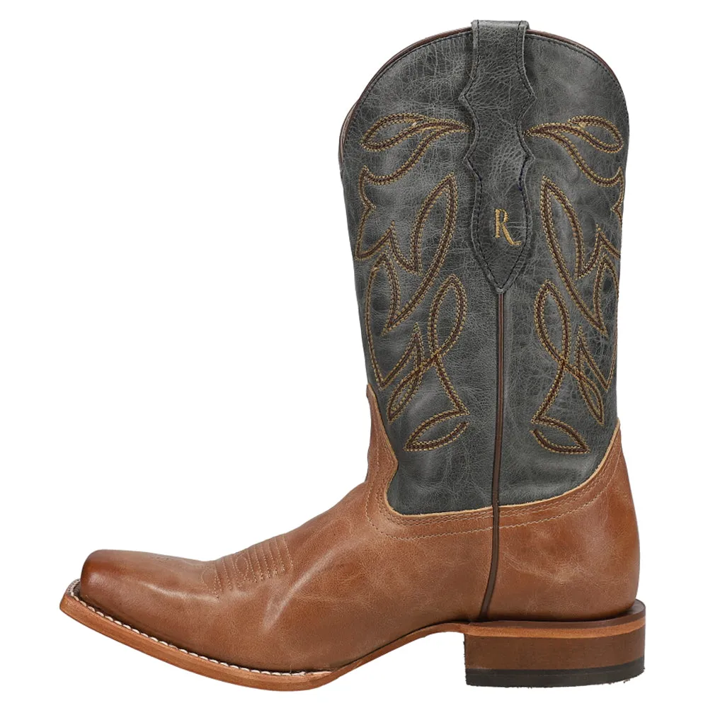 Sandy Embroidered Square Toe Cowboy Boots