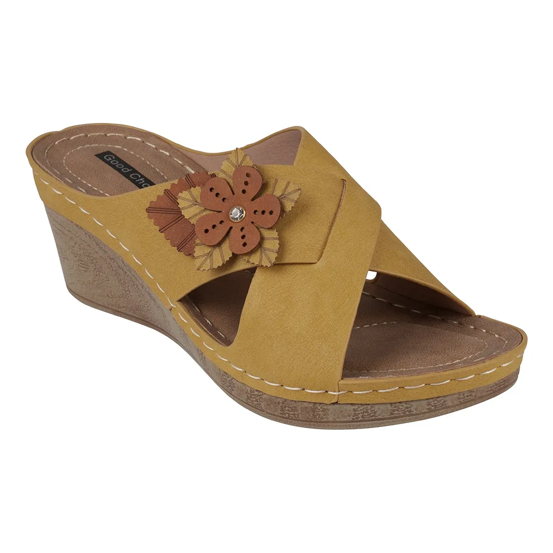 Selly Yellow Wedge Sandal