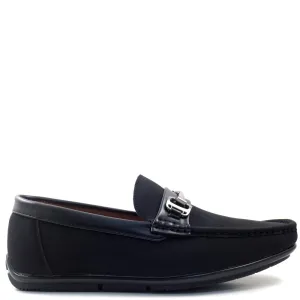 Slip On Driver Moccasins with Metal Buckle Strap - SED8037