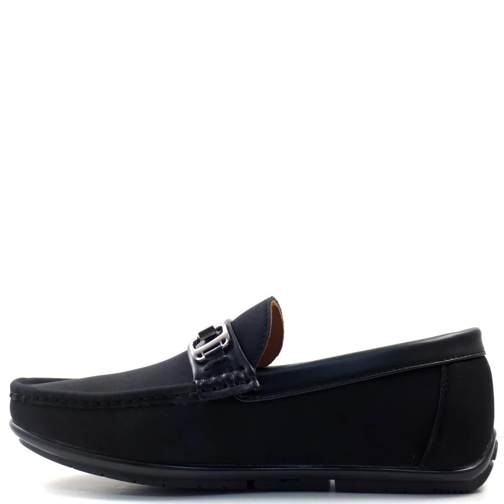 Slip On Driver Moccasins with Metal Buckle Strap - SED8037