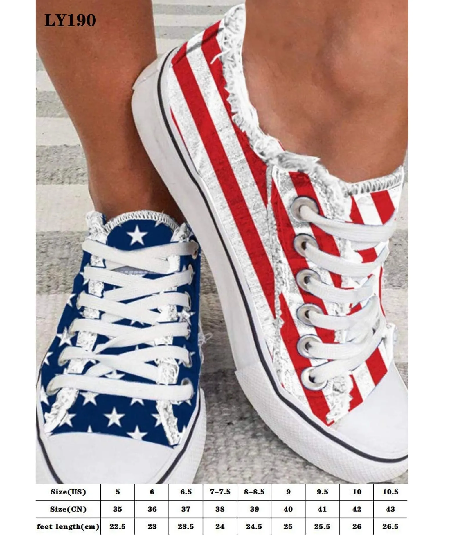 Stars and Stripes Patriotic Tennis shoes