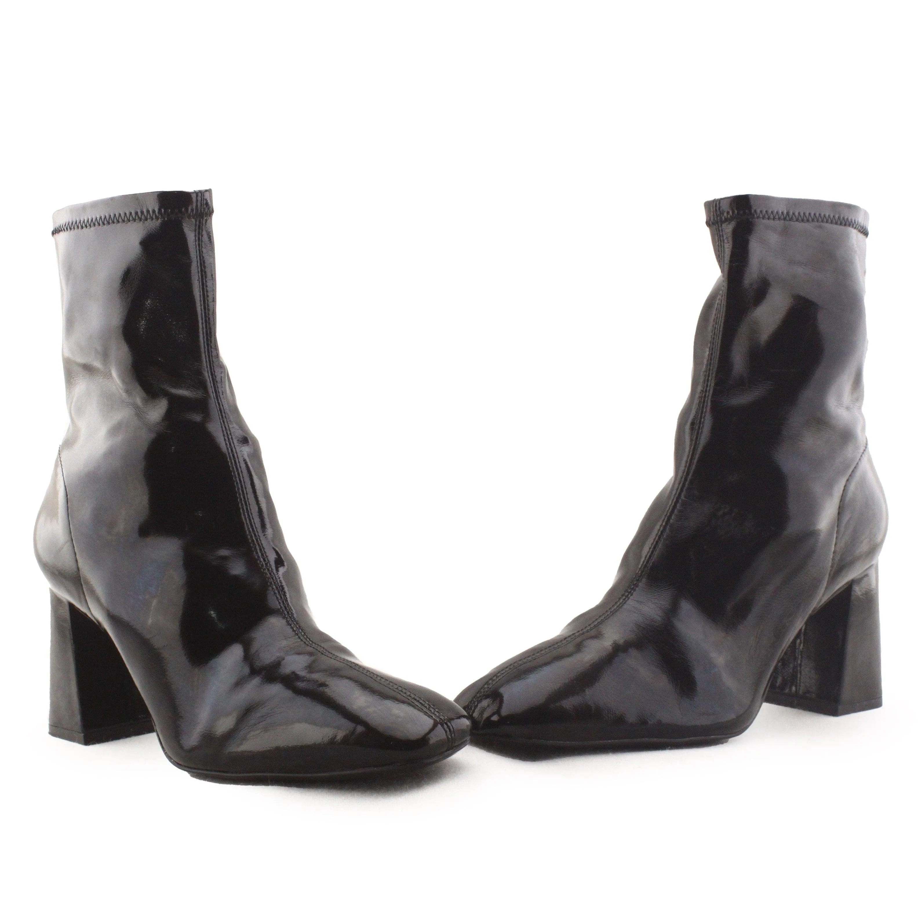 Stradivarius Block Heels Ankle Boots | 100% Authentic leather