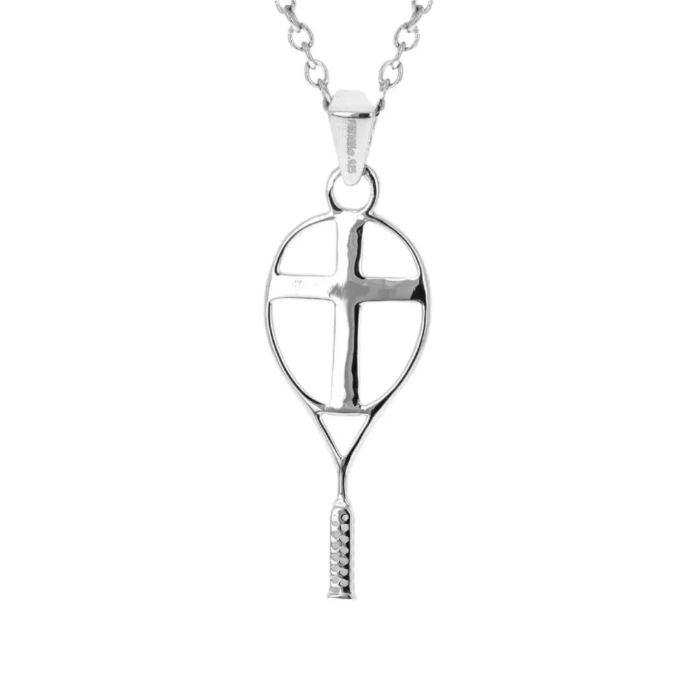 Tennis Cross Necklace | Sterling