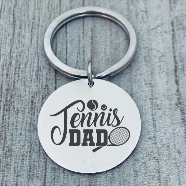 Tennis Dad Keychain