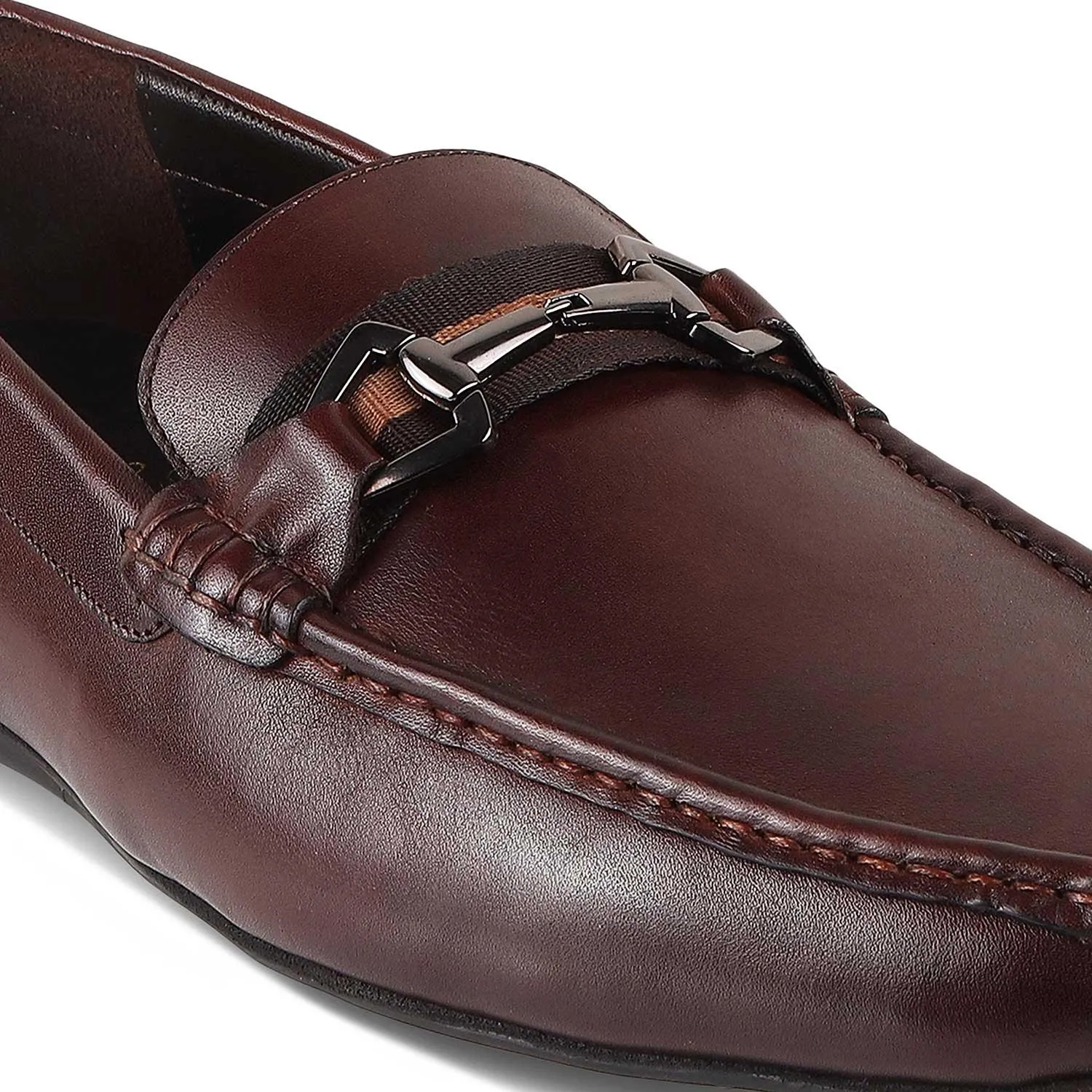 The Ondrive Brown Men's Leather Driving Loafers Tresmode