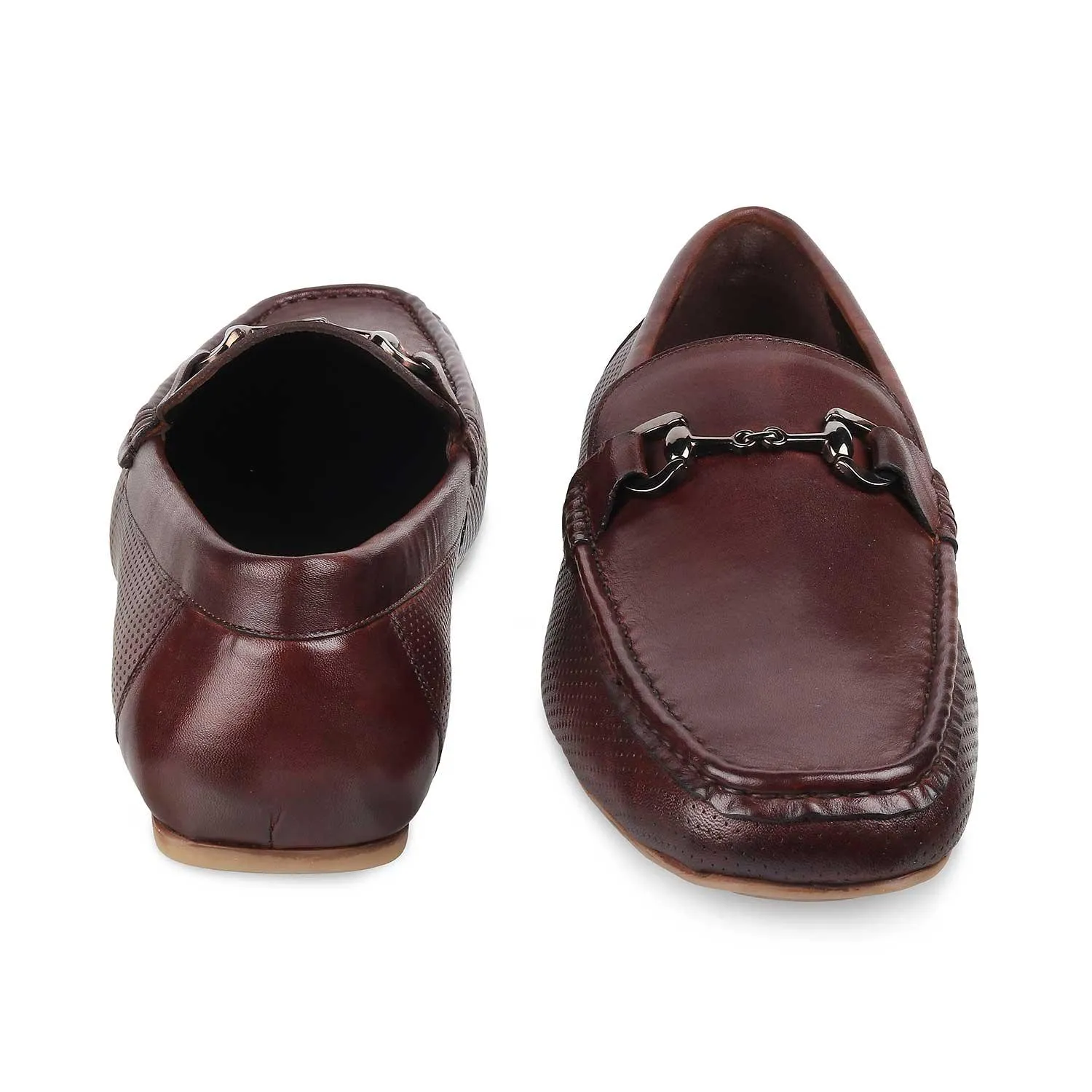 The Otter Brown Men's Leather Driving Loafers Tresmode