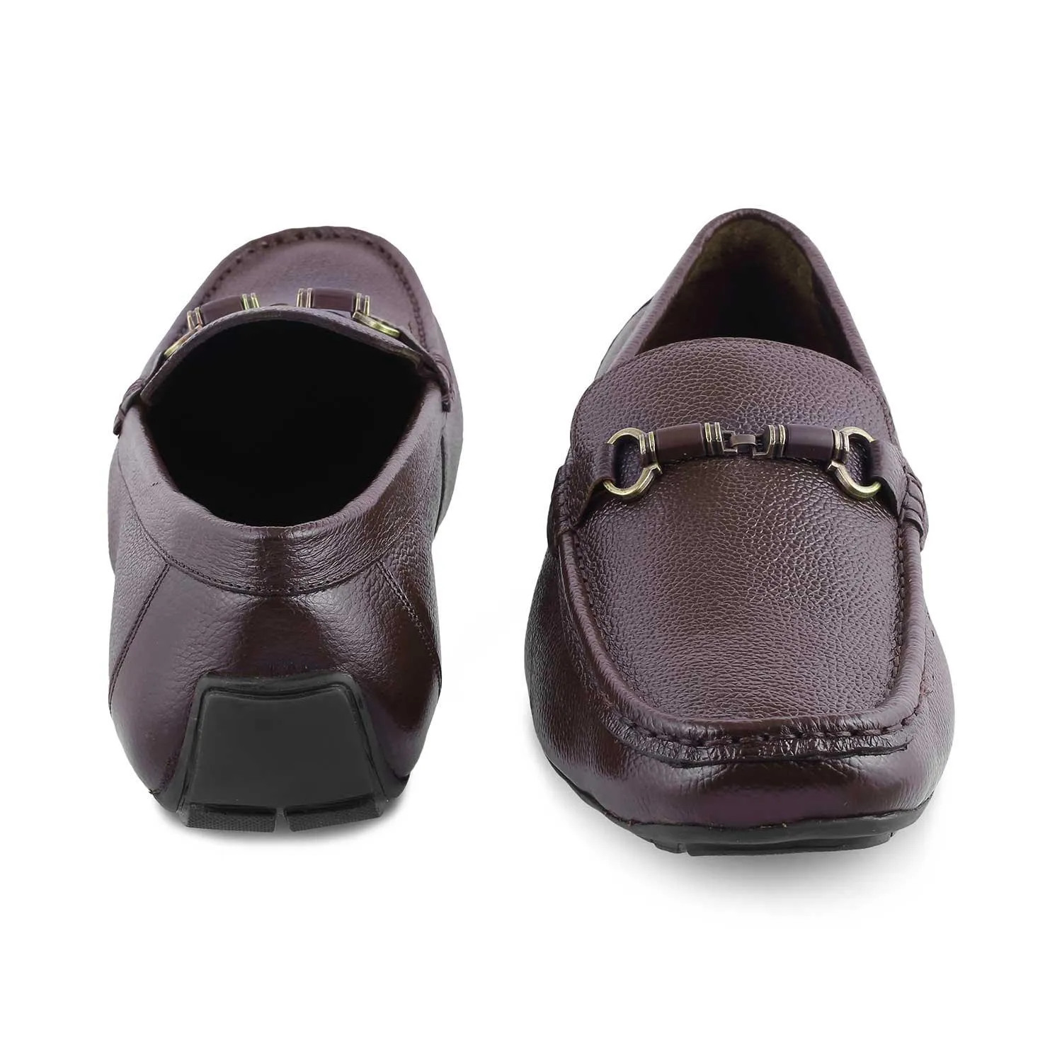 The Robuk Brown Men's Leather Driving Loafers Tresmode