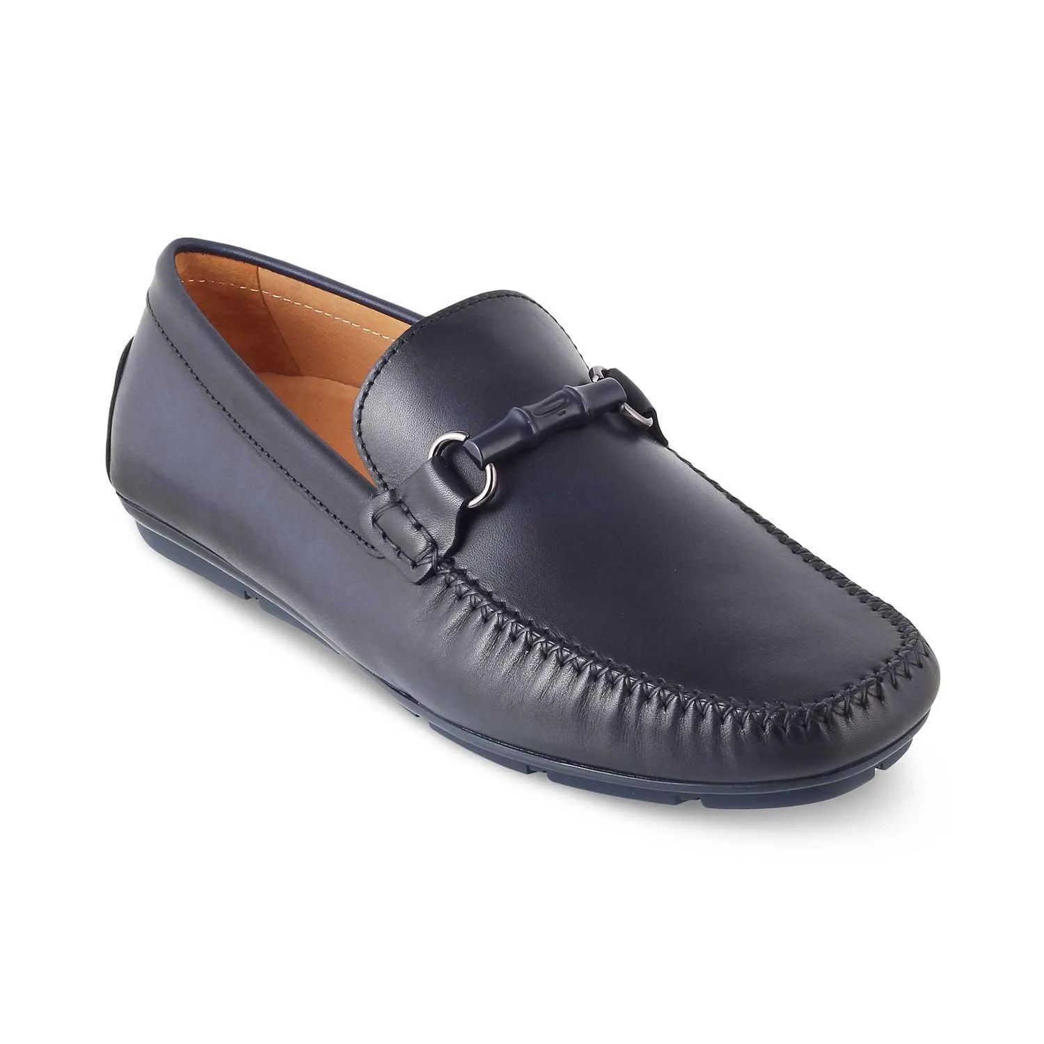 The Rodeo Blue Men's Leather Driving Loafers Tresmode