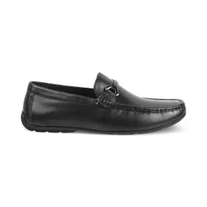 The Sobuck Black Men's Leather Driving Loafers Tresmode