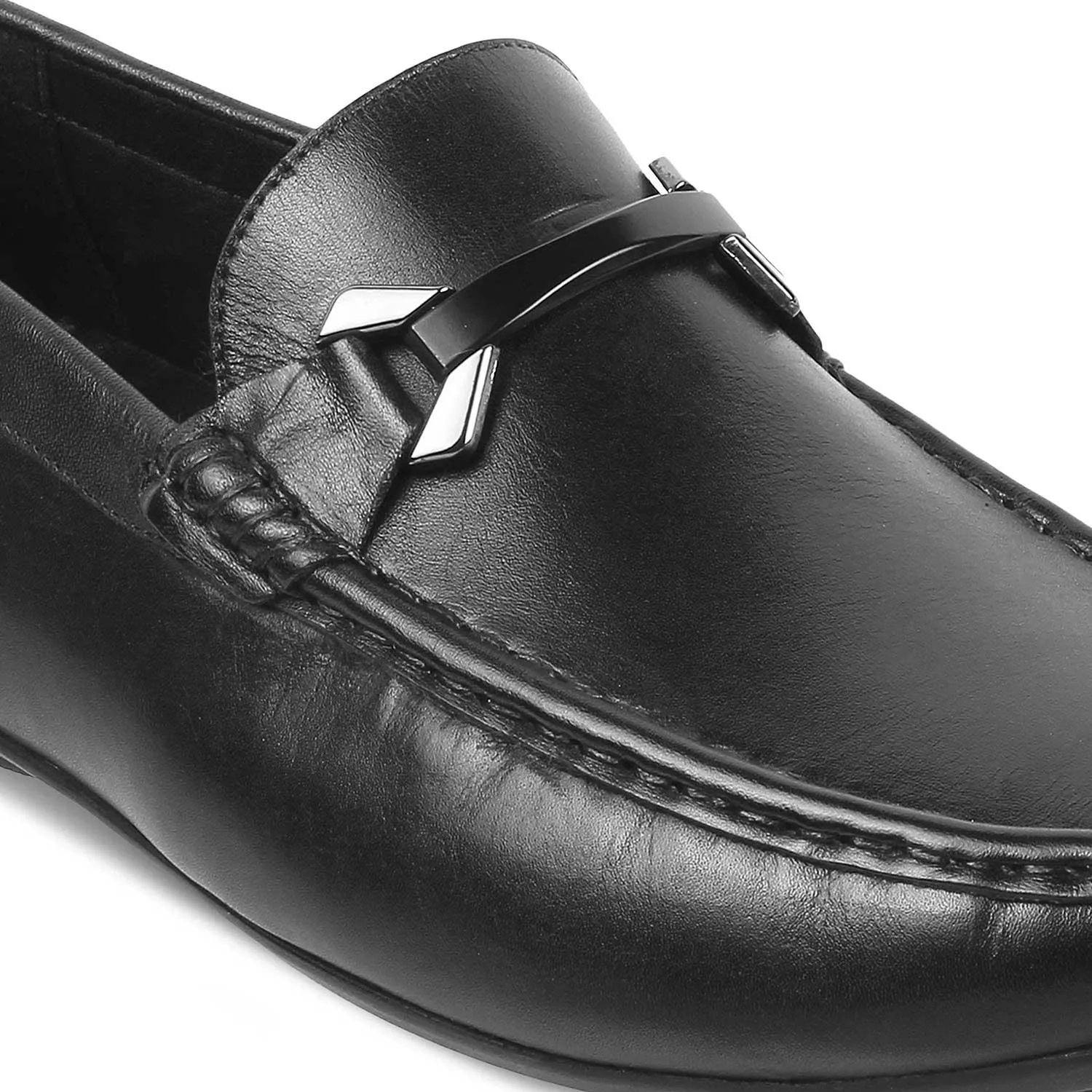 The Sobuck Black Men's Leather Driving Loafers Tresmode