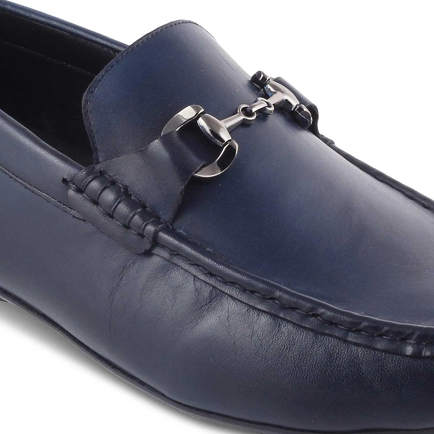 The Votterdam Navy Men's Leather Driving Loafers Tresmode