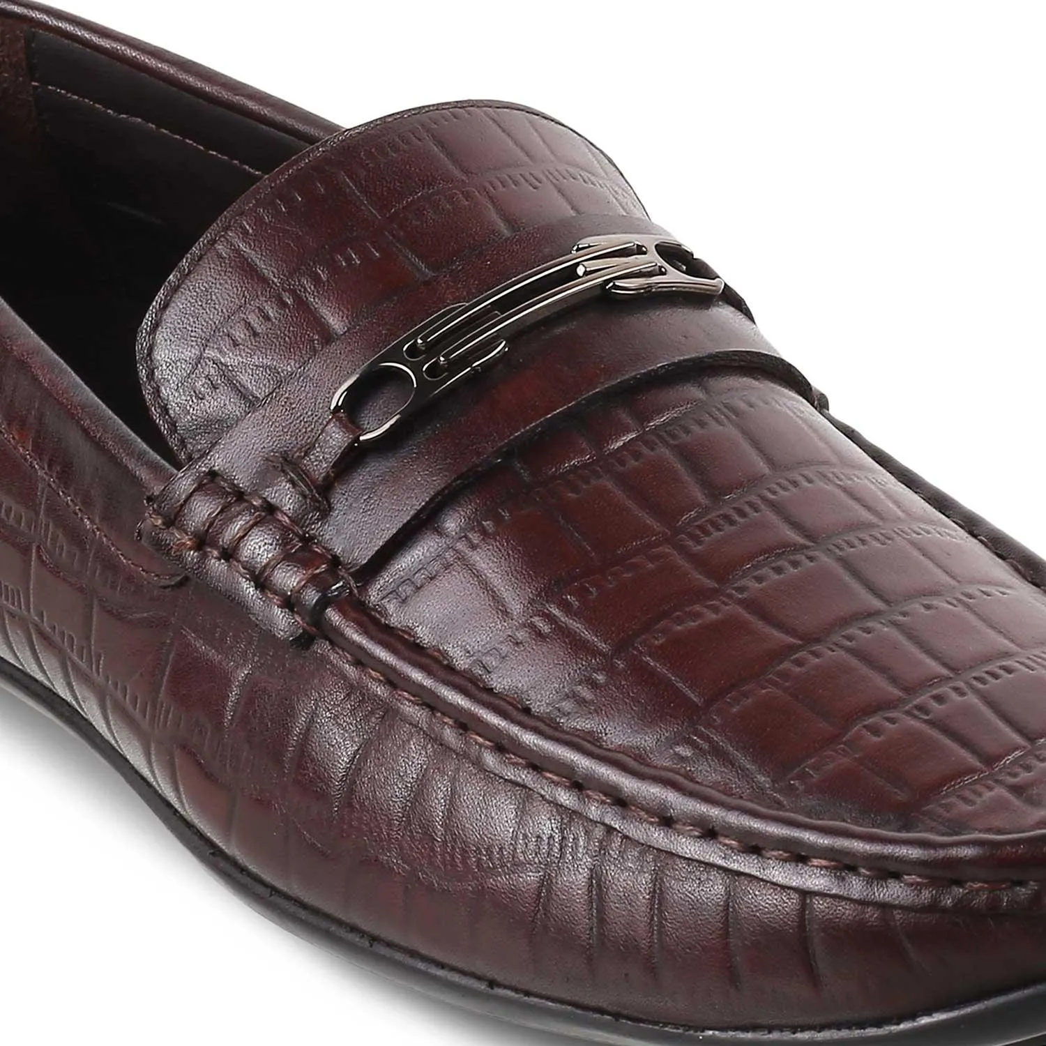 The York Brown Men's Leather Driving Loafers Tresmode