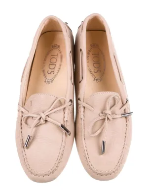 TOD'S Beige Leather Penny Moccasins Flats Driving Shoes Size 36 UK 3 US 6 Ladies