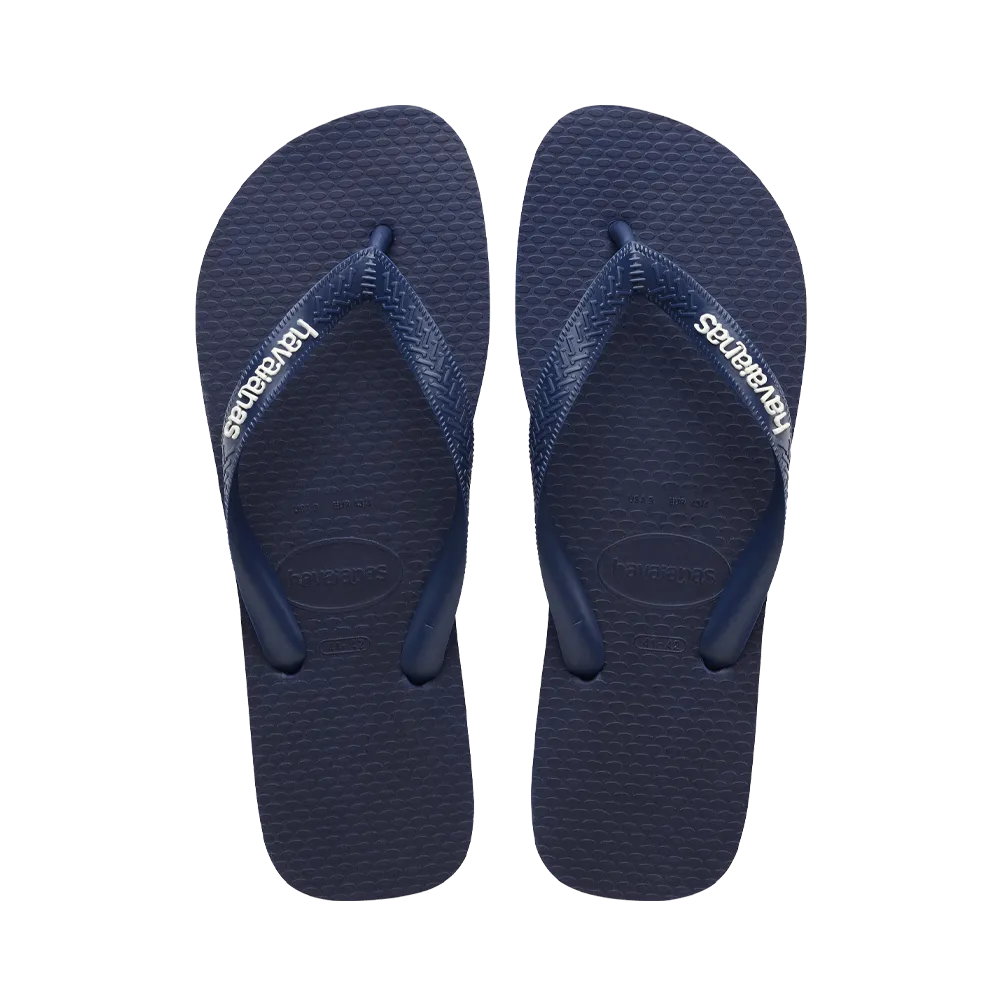 Top Rubber Logo Filete Flip Flops