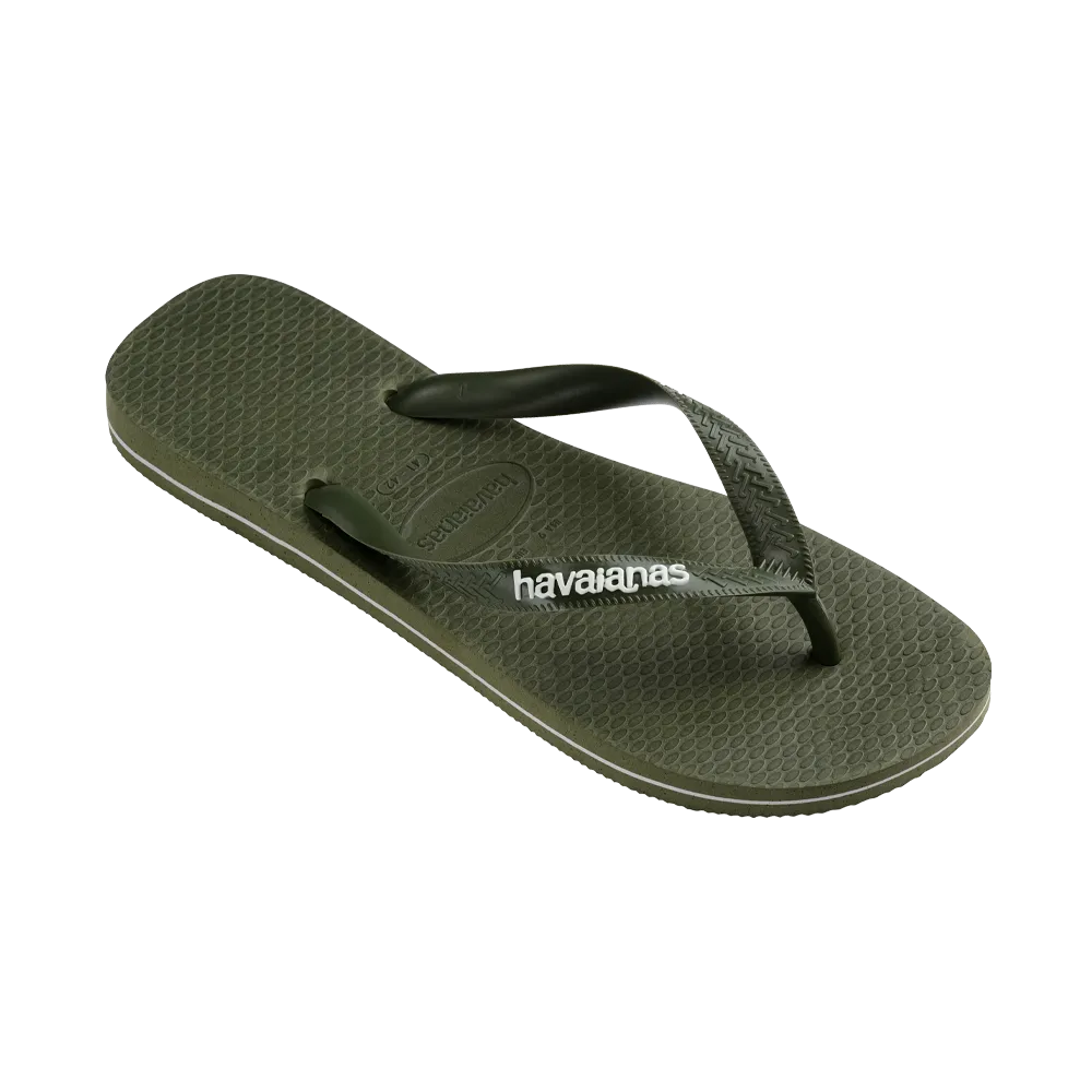 Top Rubber Logo Filete Flip Flops