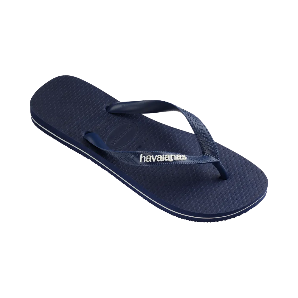 Top Rubber Logo Filete Flip Flops