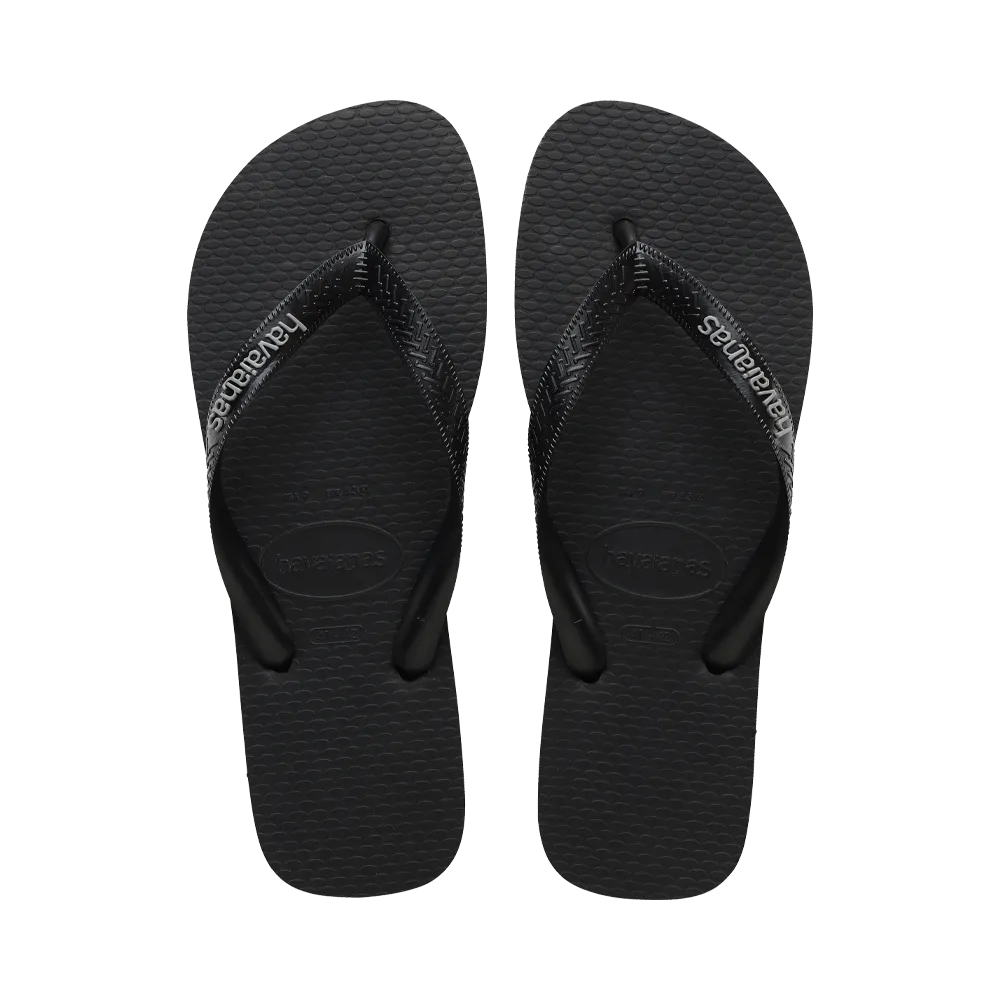 Top Rubber Logo Filete Flip Flops