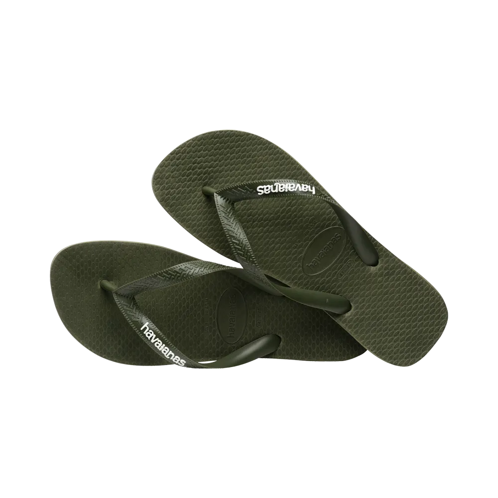 Top Rubber Logo Filete Flip Flops