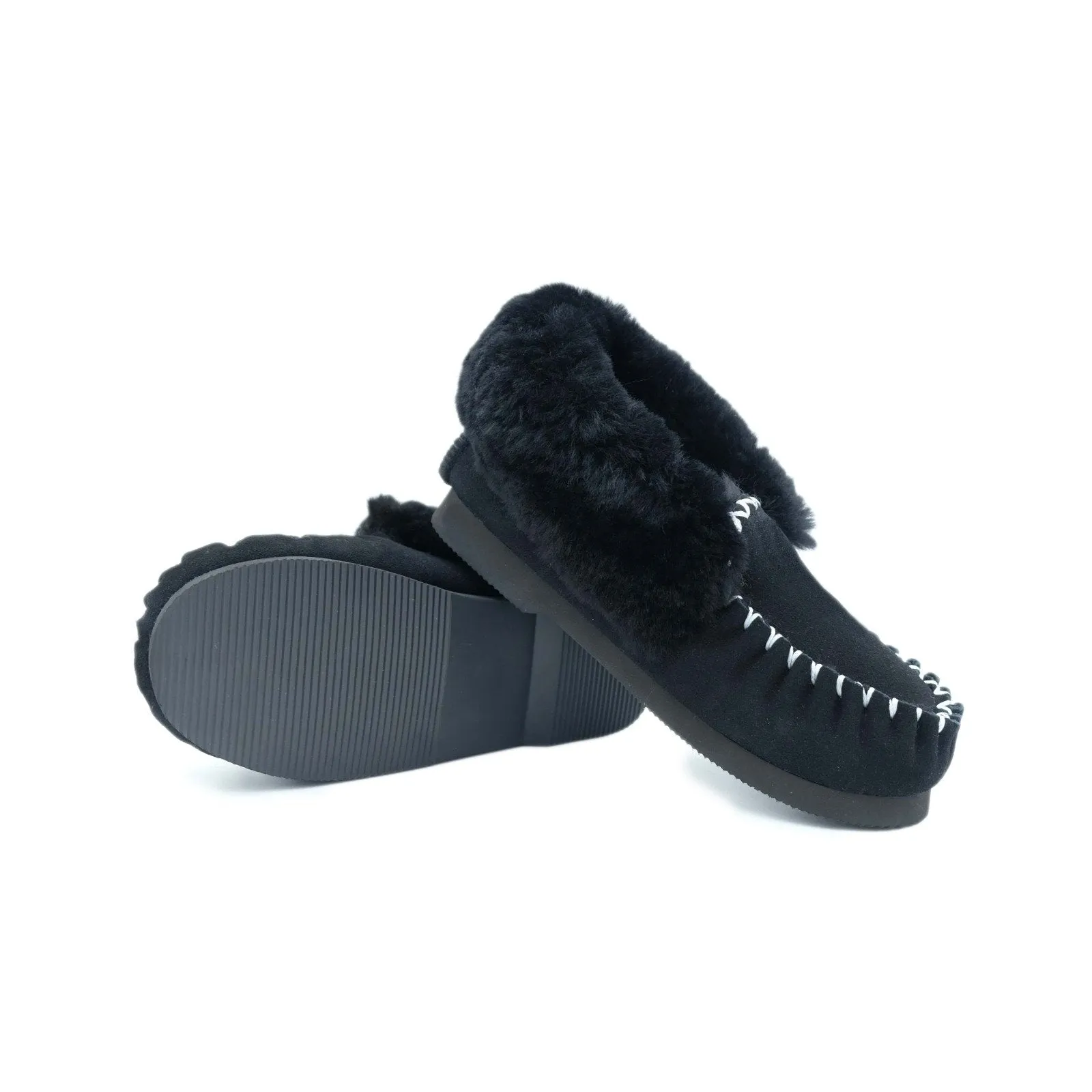 Traditional Sheepskin Moccasins - Men’s, Women’s, 100% Australian Sheepskin UGG Slippers