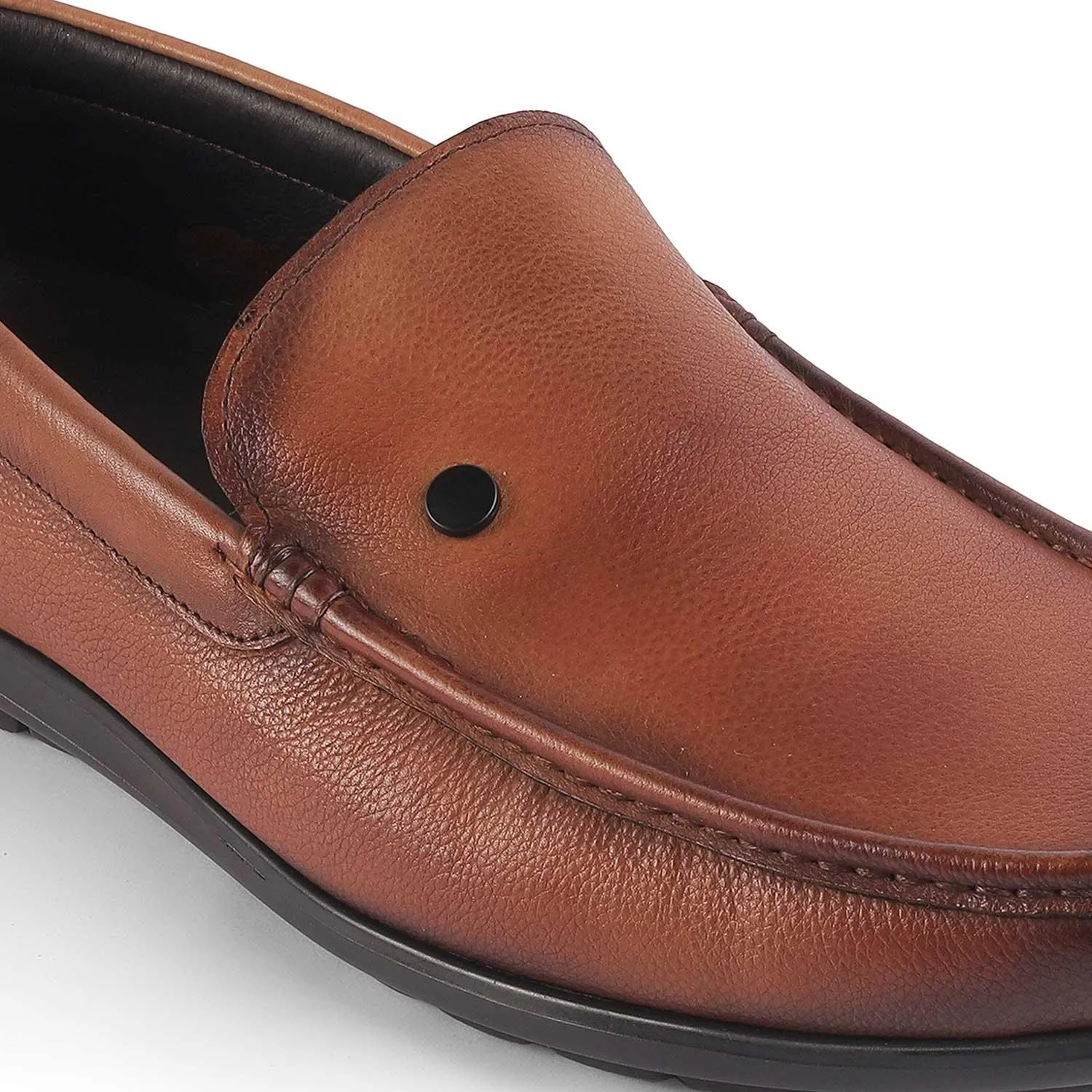 Tresmode Trev Tan Men's Leather Driving Loafers