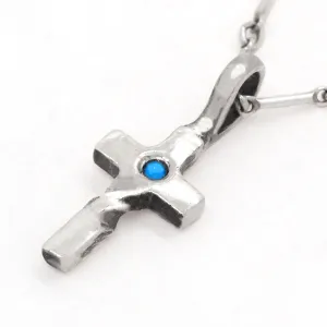 Twisted Cross with Turquoise Pendant