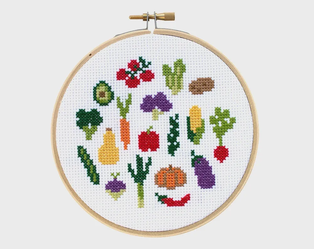 Veggies Counted Cross Stitch Kit