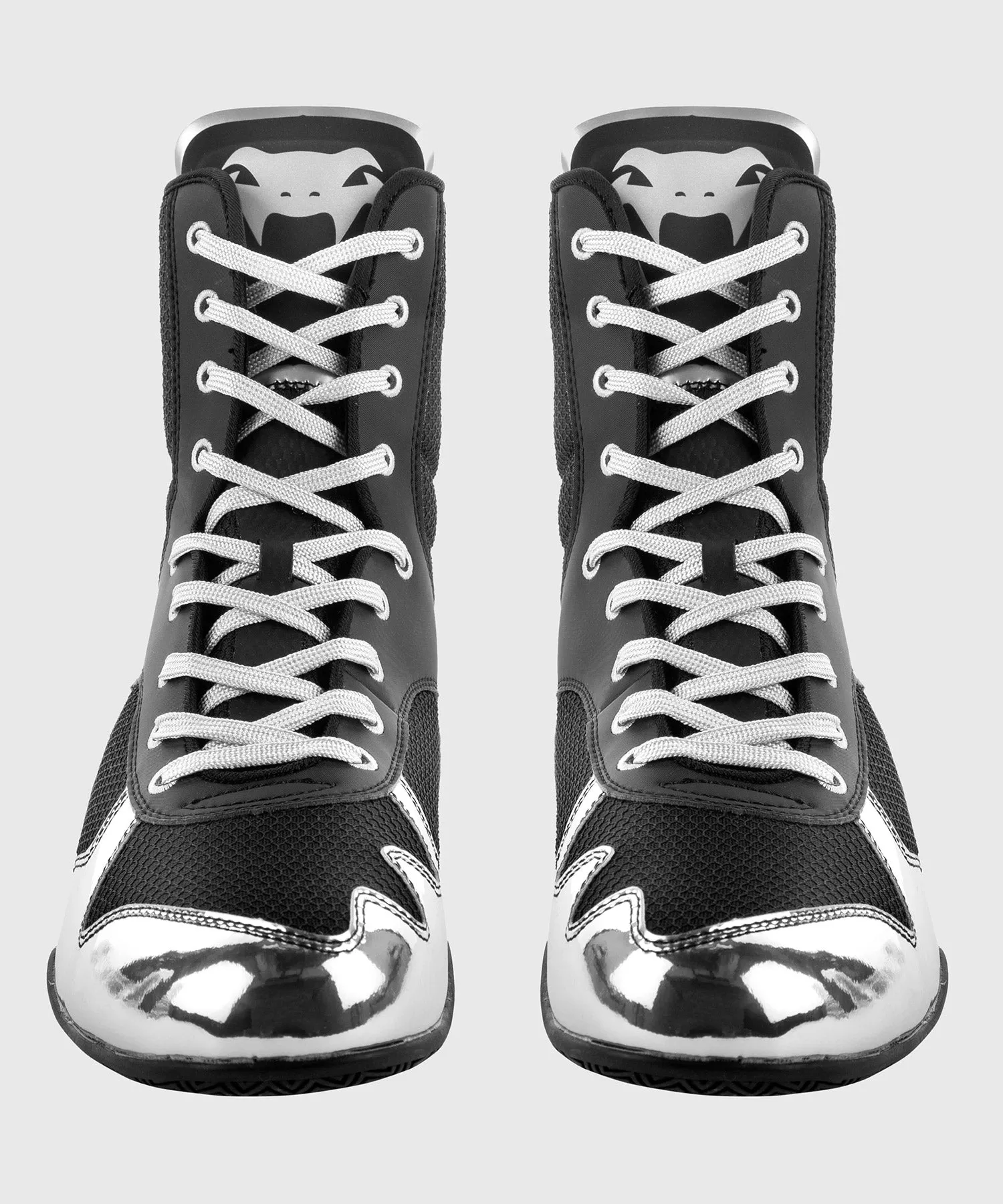 Venum Elite Boxing Shoes - Black/Silver