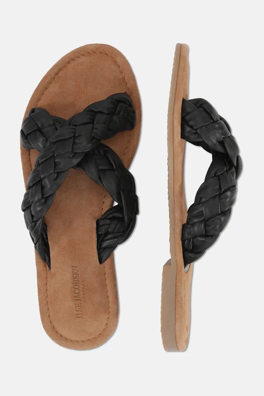 Vera Leather Sandal - Black