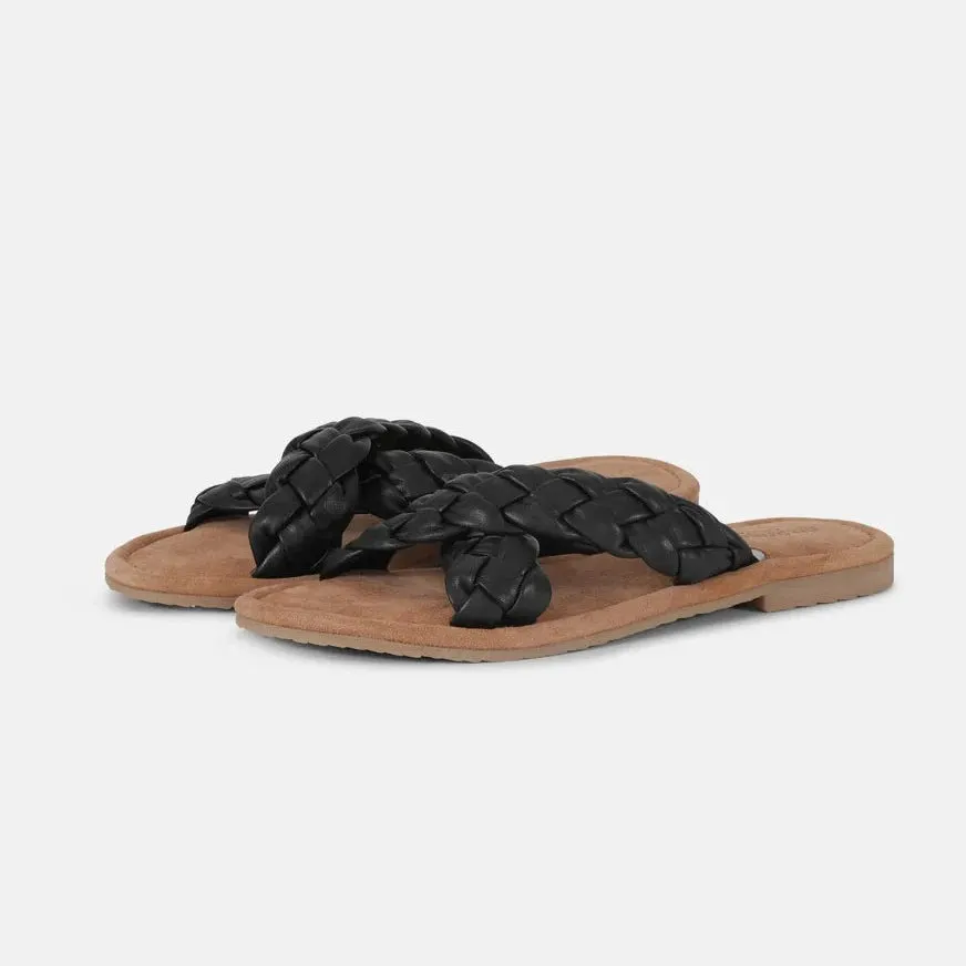 Vera Leather Sandal - Black