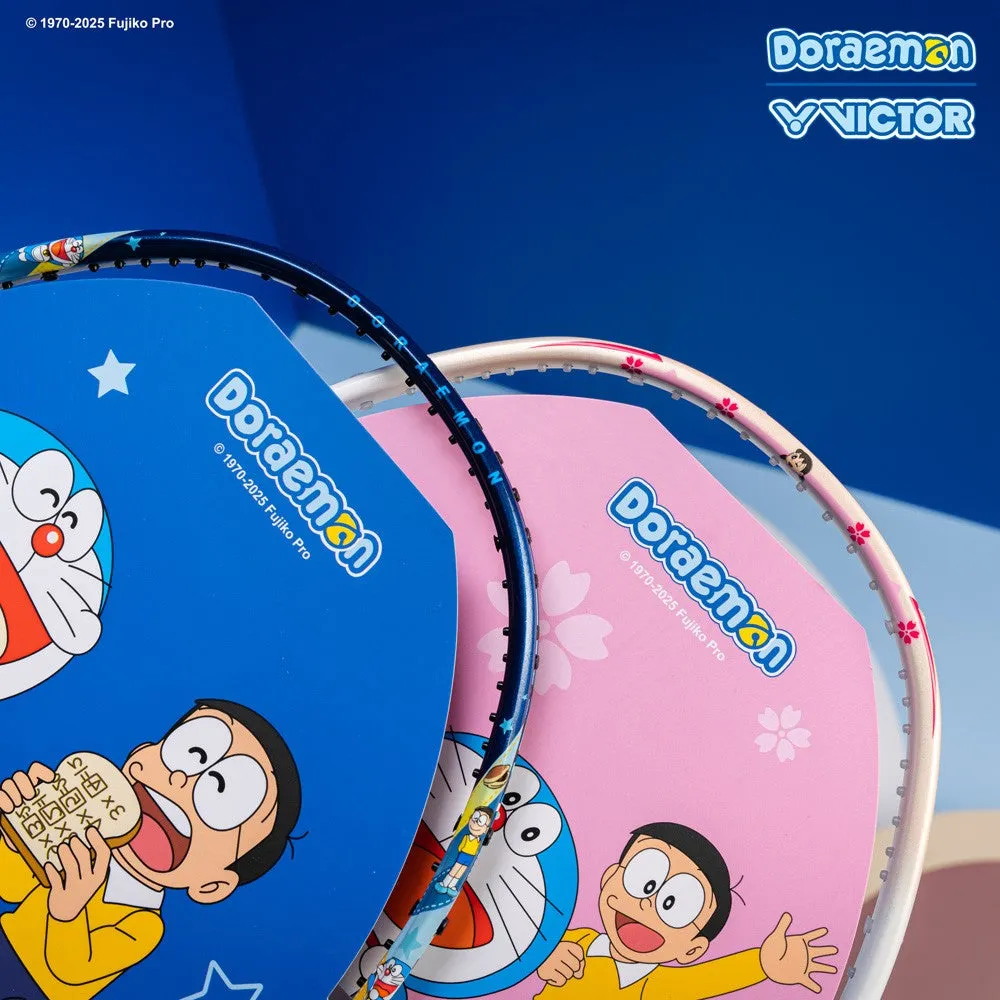 [VICTOR X DORAEMON] DRM-Set IB Pink and Blue Badminton Racket Set