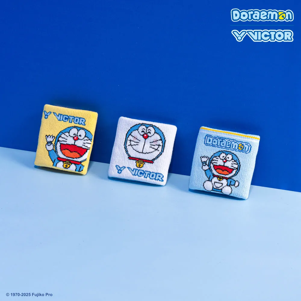 [VICTOR X DORAEMON] SP-507DRM M White/Light Blue Wristband